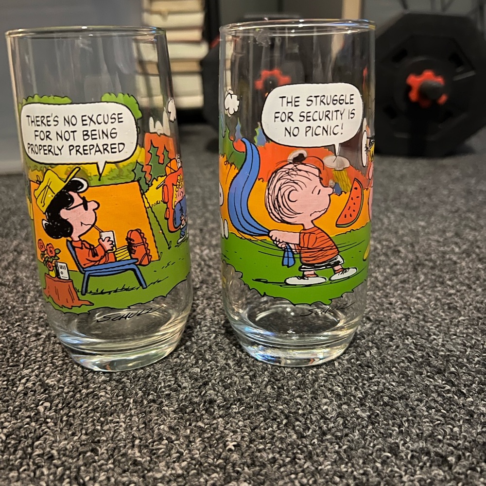 Vintage McDonald’s Charlie Brown Glasses